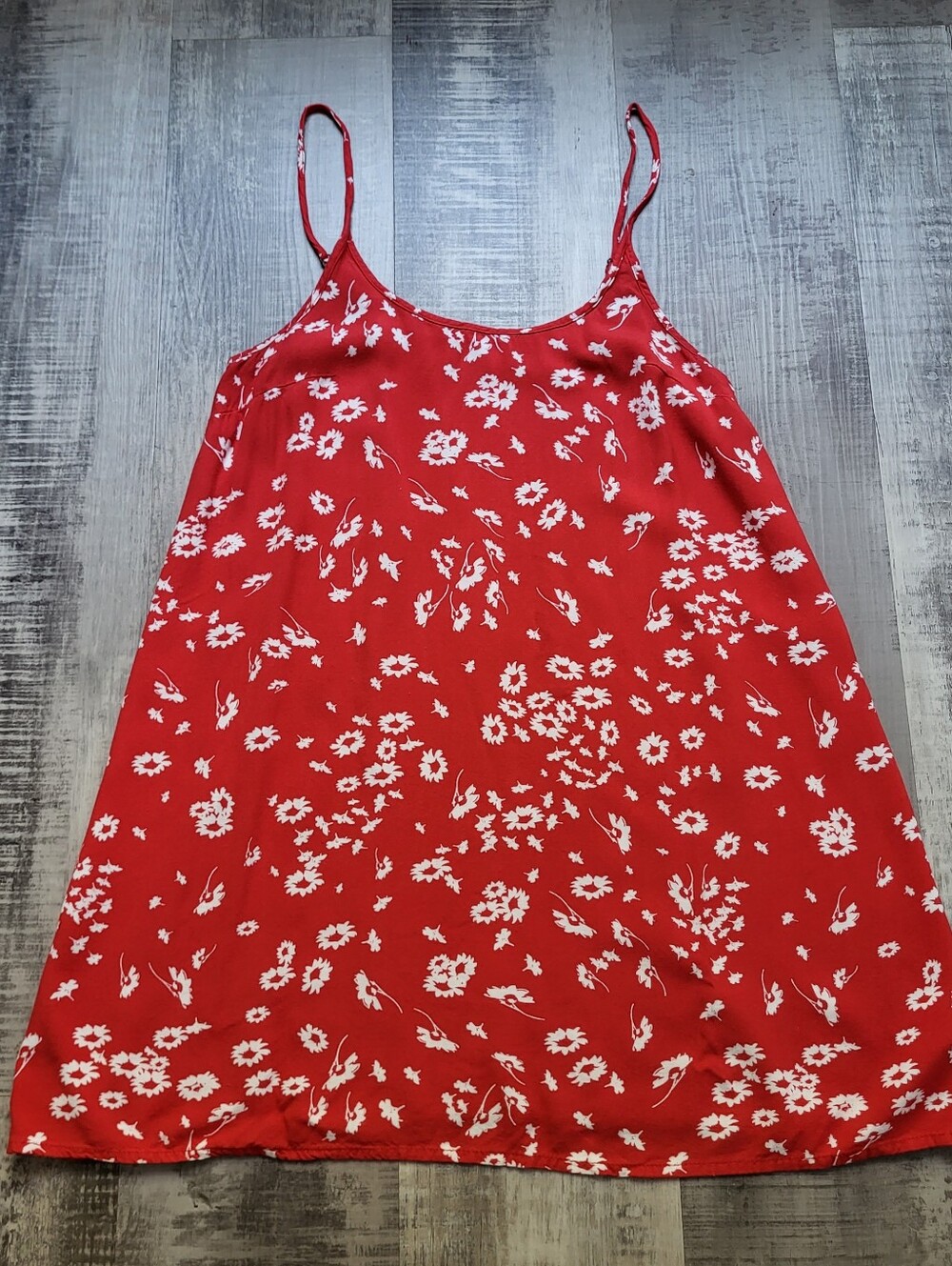 Kimchi Blue Medium Red Floral Cami Top Y2K Cottagecore Coquette Slip Tank Dainty